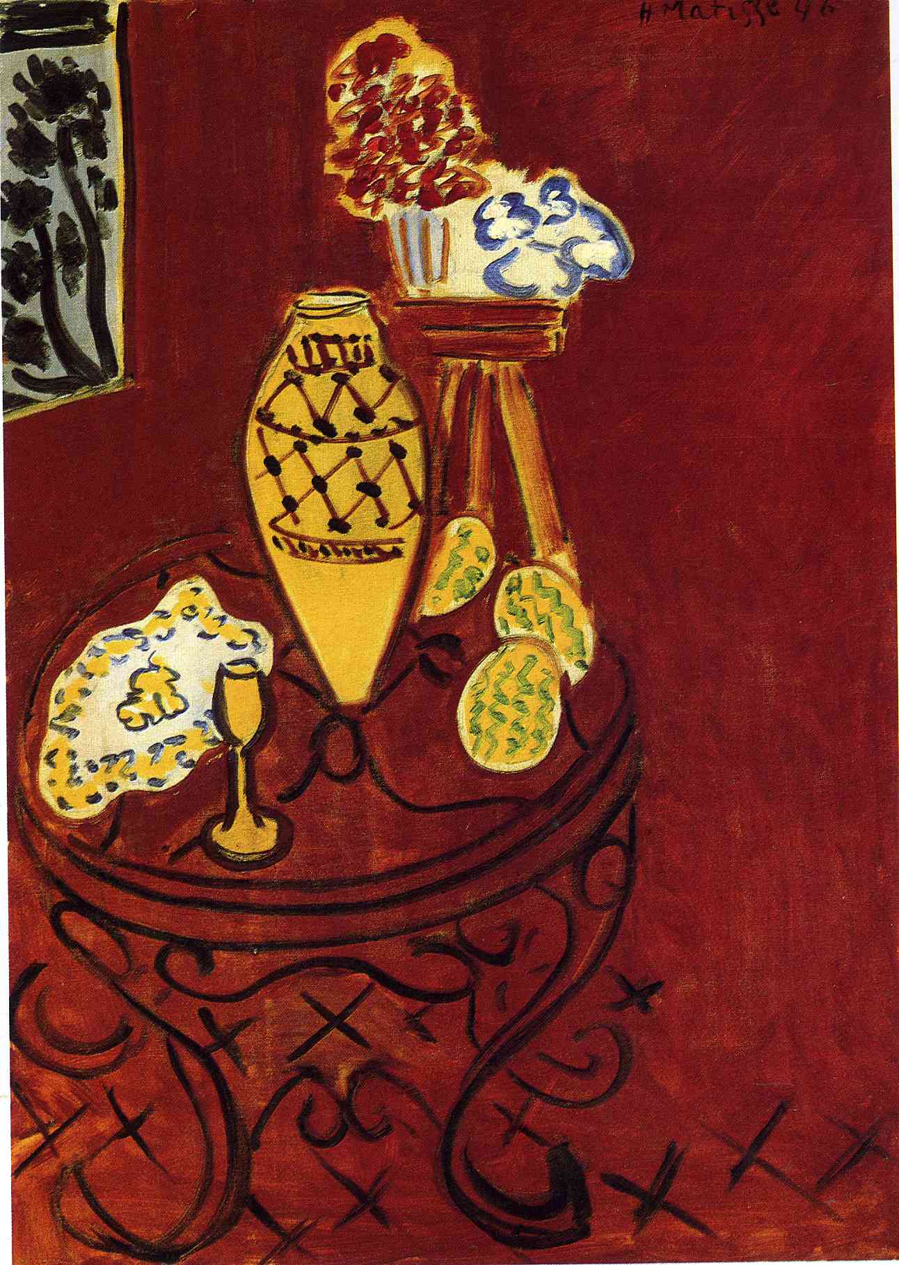 Henri Matisse - Interior in Venetian Red 1946